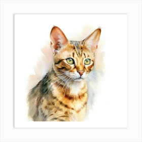 Arabian Mau Cat Portrait 1 1 Art Print