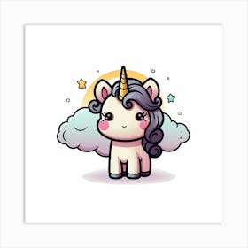 Cute Unicorn 145 Art Print