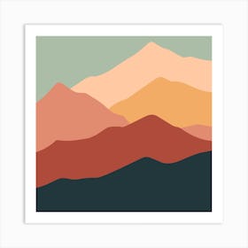 Abstract Mountain Landscape 1 Art Print