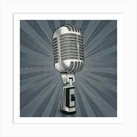 Firefly Timeless Vintage Microphone In Classic Gray Design 39206 (2) Art Print