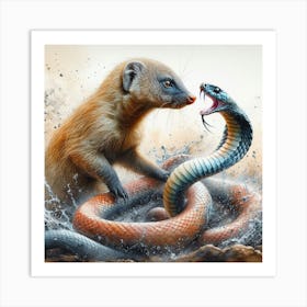 Weasel And Snake 1 Art Print