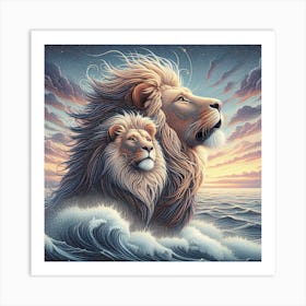 Lions Art Print