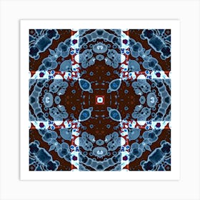 The Pattern Is Blue Bubbles 5 Art Print