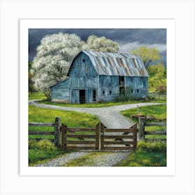 Blue Barn 2 Art Print