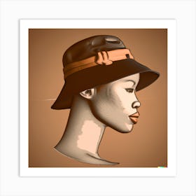 Beautiful Prideful Afroamerican Woman Art Print