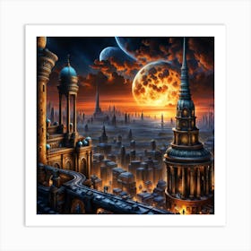 Futuristic City 50 Art Print