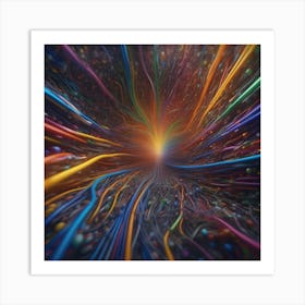 Colorful Wires 21 Art Print