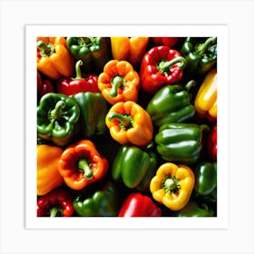 Colorful Peppers 33 Art Print