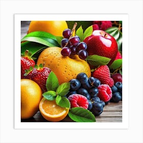 Fresh Fruits 1 Art Print