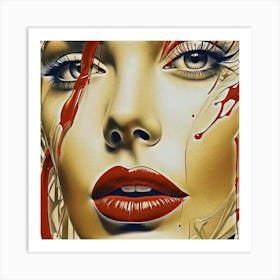 Blood Splatter Art Print