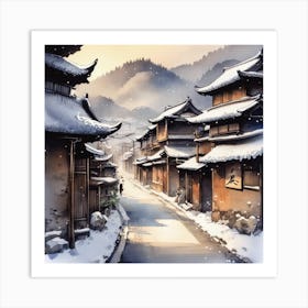 Beautiful Japanese Village Art Print