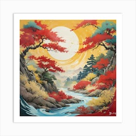 Azure River Art Print