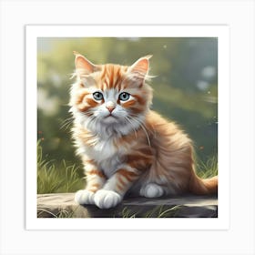 Orange Tabby Cat 1 Art Print