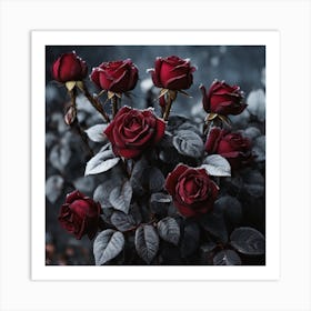 Dark Roses Art Print