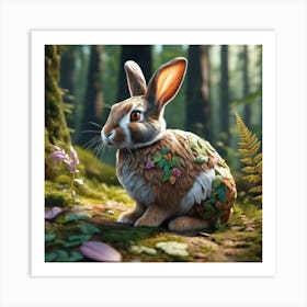 Rabbit In The Forest 105 Art Print