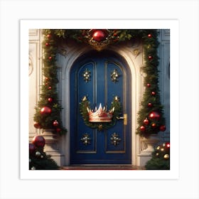 Christmas Decoration On Home Door Epic Royal Background Big Royal Uncropped Crown Royal Jewelry (13) Art Print