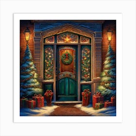 Christmas Door 82 Art Print