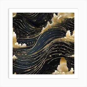 Gold Clouds In The Sky Art Print