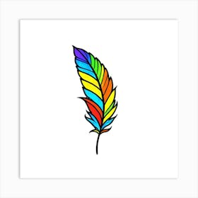 Rainbow Feather 10 Art Print