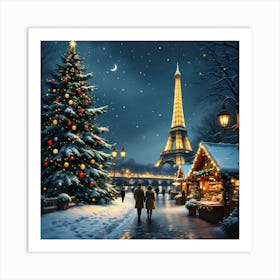 Christmas In Paris Art Print