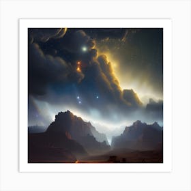 Cloudy Landscape Art Print