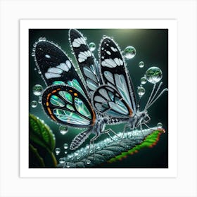 Butterflies In Water Art Print