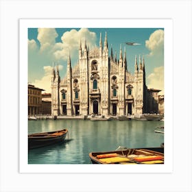 Milano Vintage Travel Poster Art Print