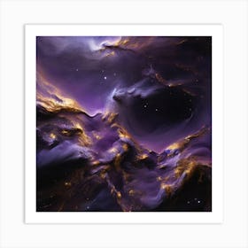 Purple Nebula Art Print