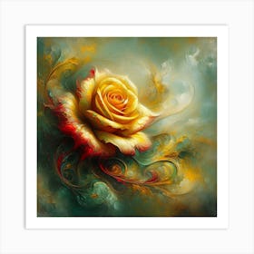 Yellow Rose Art Print