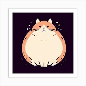 Fat Cat Art Print