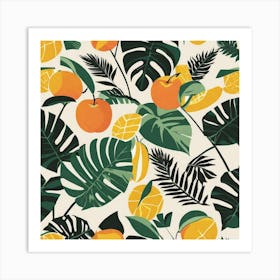 Jungle Tropical Print Swing Canvas Print Art Print