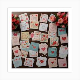 Valentine'S Day Cards Art Print