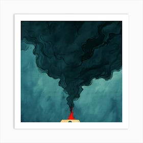 Smoke Rising From A Box Art Print