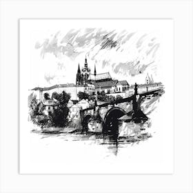 A Prague Castle Hand Drawn Sketch Illustration 1720468255 1 Art Print