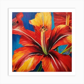 Flower of Hippeastrum 3 Art Print