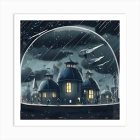 Snowglobe City Art Print