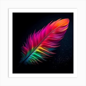 Colorful Feather 1 Art Print