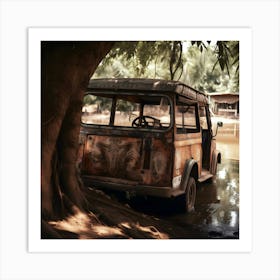 Old Rusted Truck Art Print