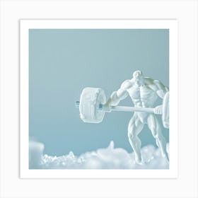 Figure Lifting A Barbell Art Print