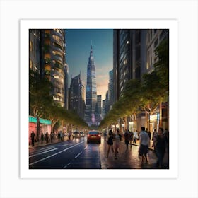 Hong Kong Cityscape Art Print