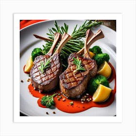 Steak On A Plate 3 Art Print