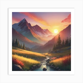 Landscape Painting 62 Art Print