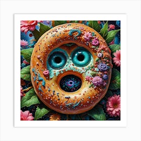 Donut Monster Art Print