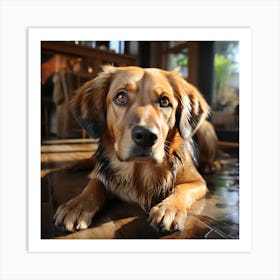 Golden Retriever Dog Art Print