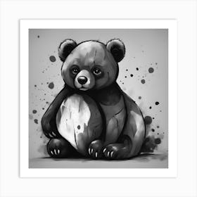 Oso Negro Y Blanco Art Print