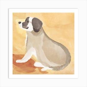 St Bernard Dog Art Print