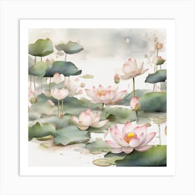 Lotuses 5 Art Print