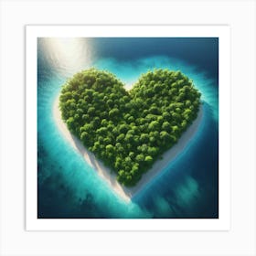 Heart Shaped Island 2 Art Print