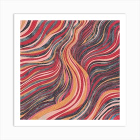 Abstract Wavy Lines  Art Print