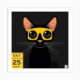 Cat In Sunglasses Art Print